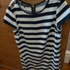 Jones New York dress, size 12, blue striped